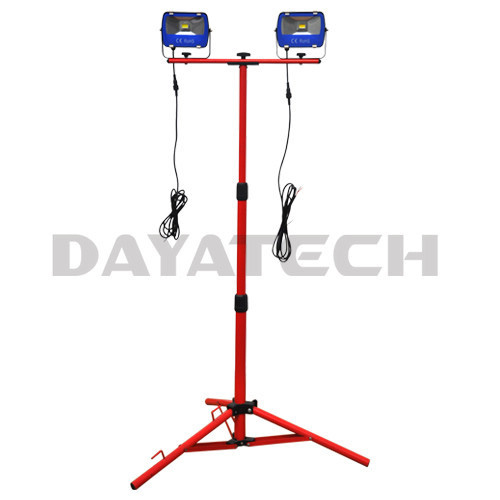 Portable Twin Head LED Work Light na may Tripod